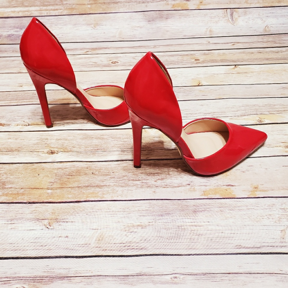 Cherry Red Pumps - Picture 3 of 8
